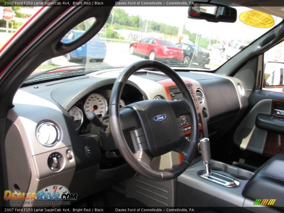 2007 Ford F150 Lariat SuperCab 4x4 Bright Red / Black Photo #8