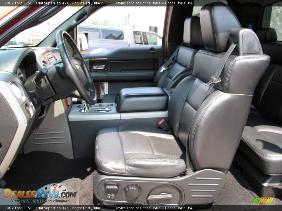 2007 Ford F150 Lariat SuperCab 4x4 Bright Red / Black Photo #11