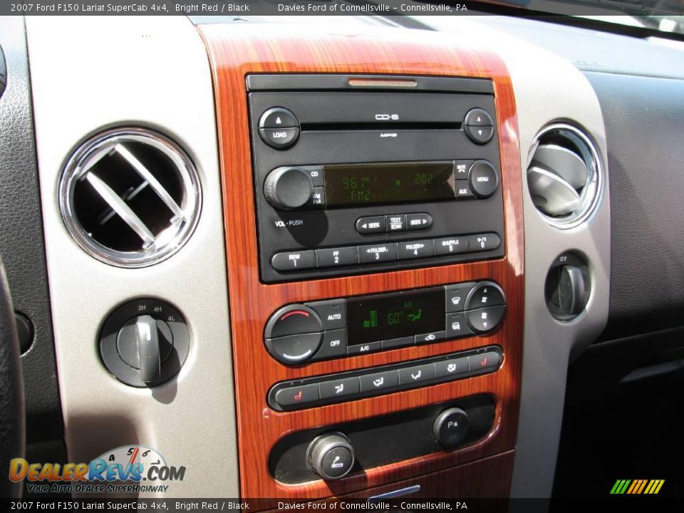 2007 Ford F150 Lariat SuperCab 4x4 Bright Red / Black Photo #12
