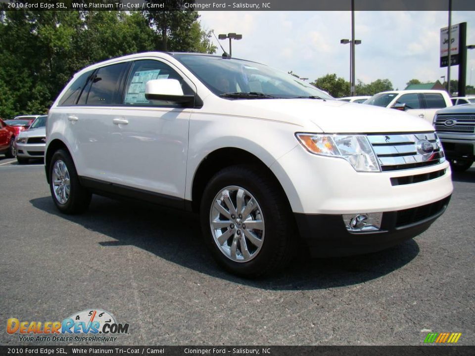 2010 Ford Edge SEL White Platinum Tri-Coat / Camel Photo #1