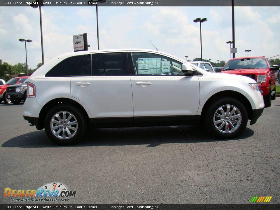 2010 Ford Edge SEL White Platinum Tri-Coat / Camel Photo #2