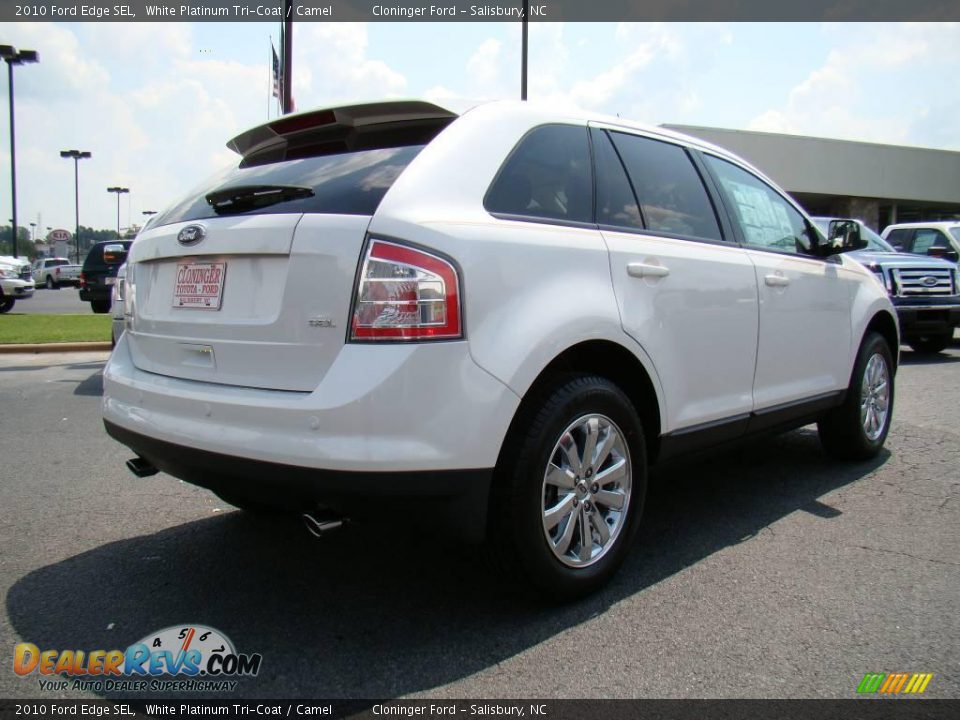 2010 Ford Edge SEL White Platinum Tri-Coat / Camel Photo #3