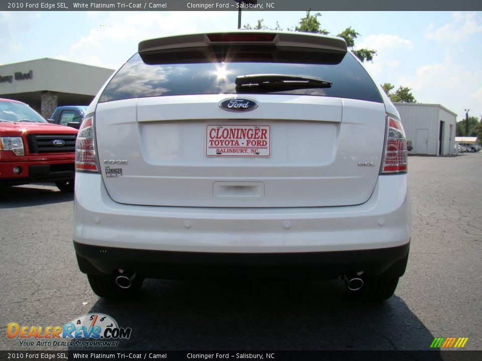 2010 Ford Edge SEL White Platinum Tri-Coat / Camel Photo #4