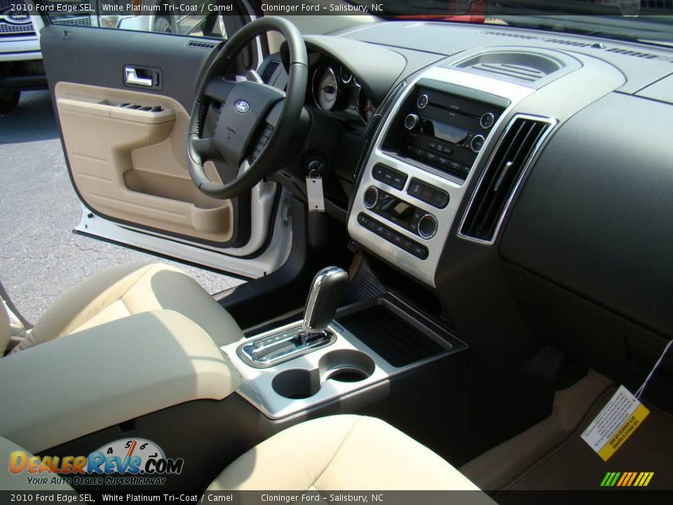2010 Ford Edge SEL White Platinum Tri-Coat / Camel Photo #14