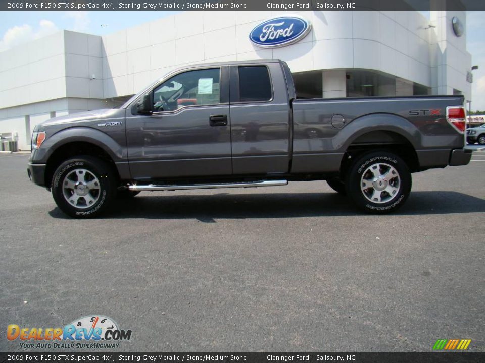 2009 Ford F150 STX SuperCab 4x4 Sterling Grey Metallic / Stone/Medium Stone Photo #5