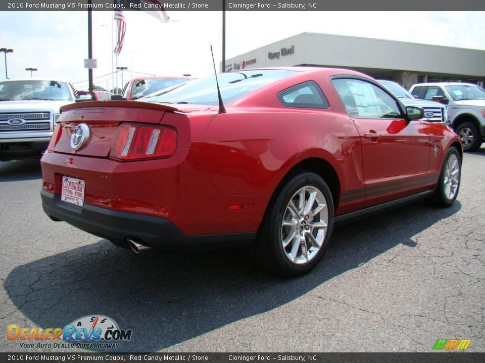 2010 Ford Mustang V6 Premium Coupe Red Candy Metallic / Stone Photo #3