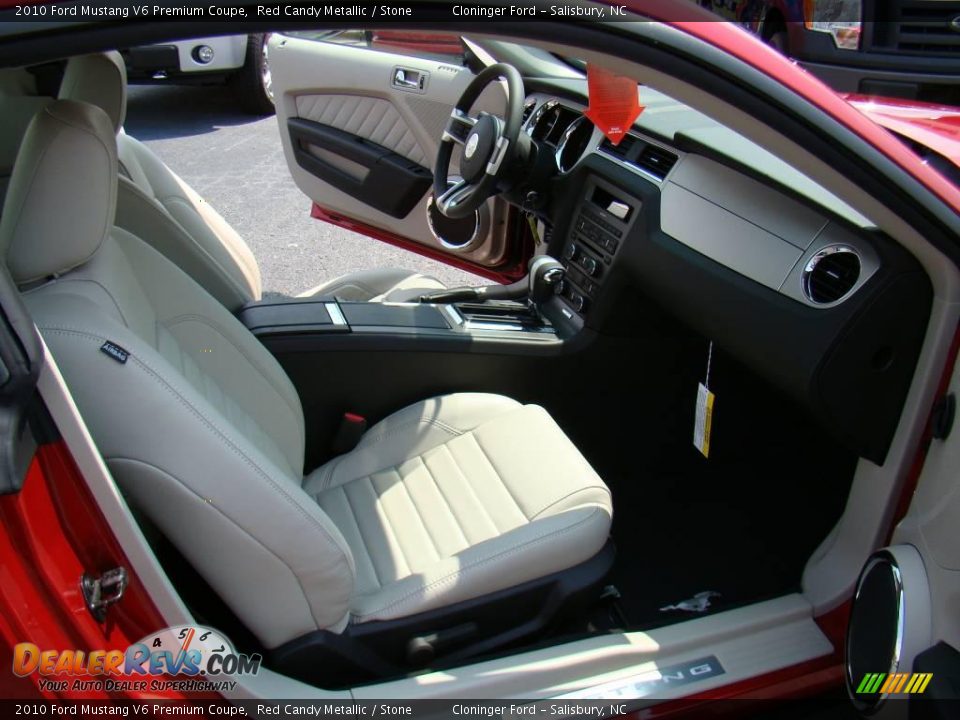 2010 Ford Mustang V6 Premium Coupe Red Candy Metallic / Stone Photo #9