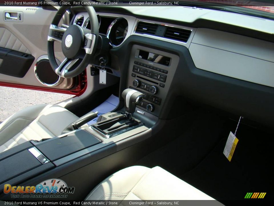 2010 Ford Mustang V6 Premium Coupe Red Candy Metallic / Stone Photo #10