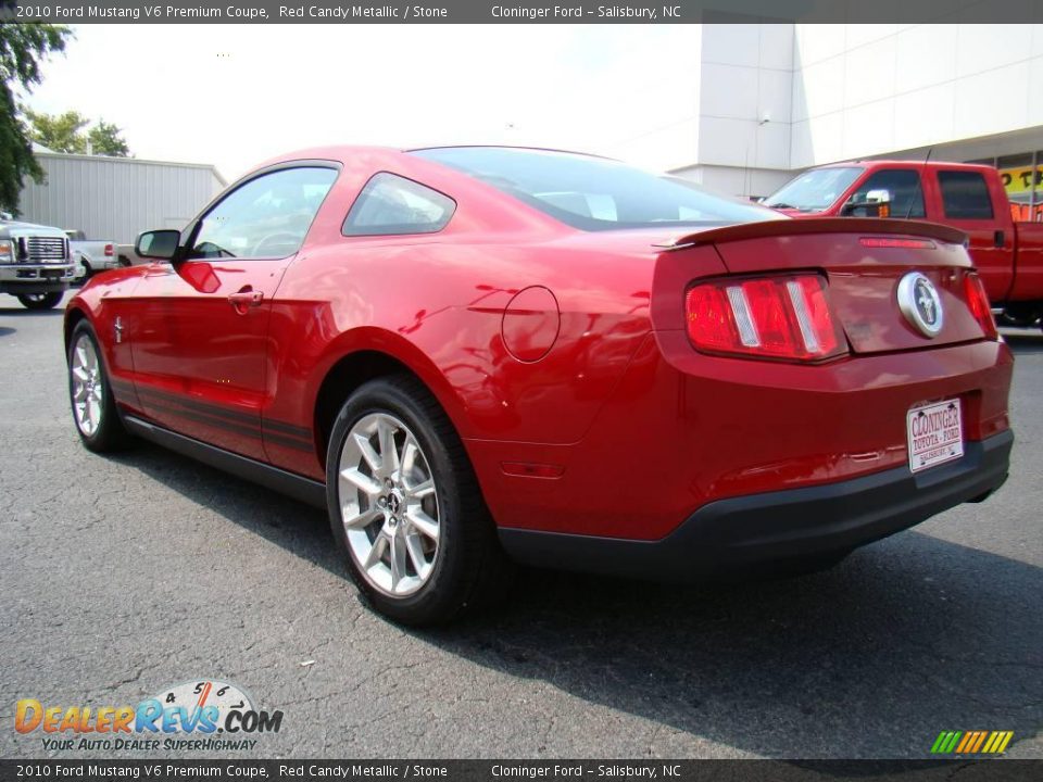 2010 Ford Mustang V6 Premium Coupe Red Candy Metallic / Stone Photo #24
