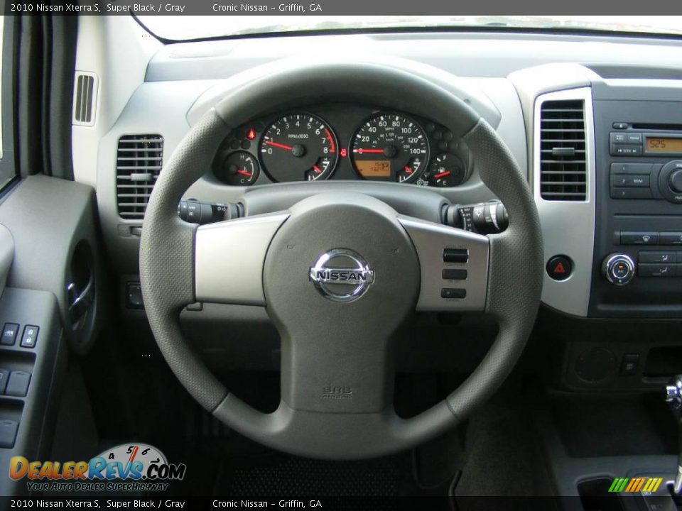 2010 Nissan Xterra S Super Black / Gray Photo #17