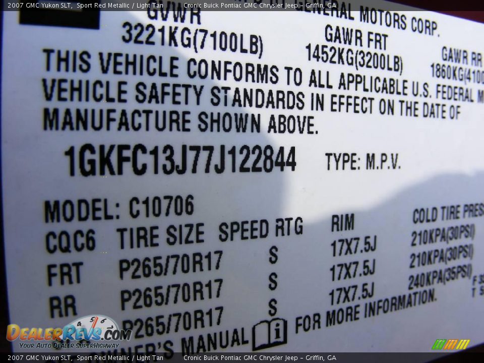 2007 GMC Yukon SLT Sport Red Metallic / Light Tan Photo #31