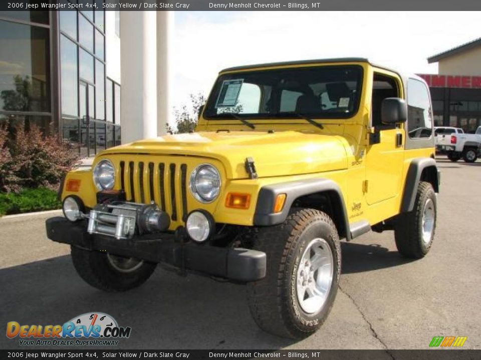 2006 Jeep Wrangler Sport 4x4 Solar Yellow / Dark Slate Gray Photo #2