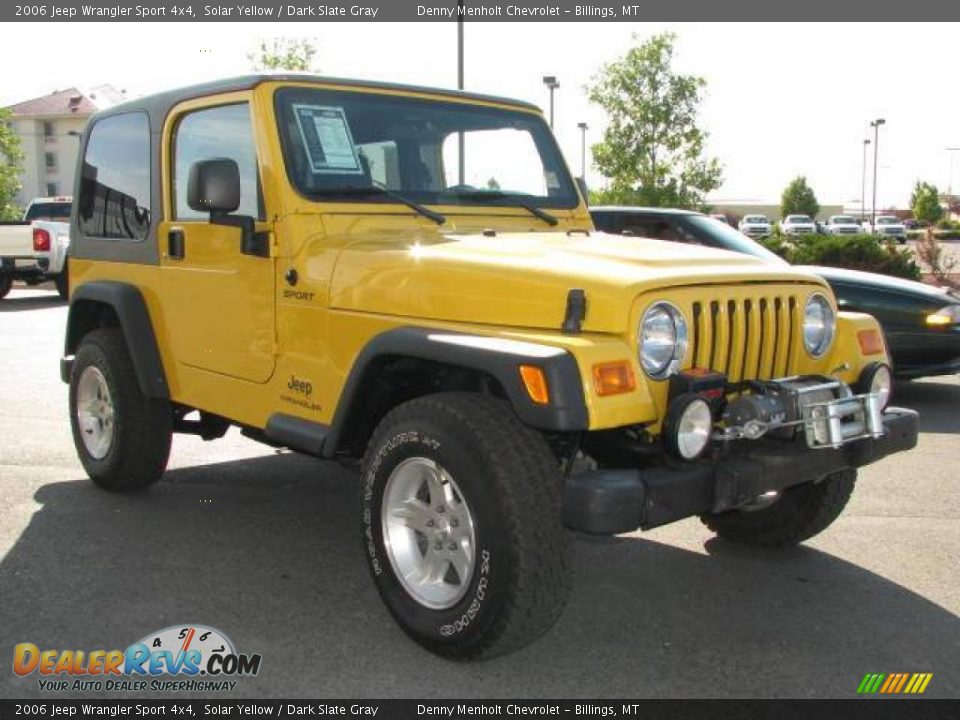2006 Jeep Wrangler Sport 4x4 Solar Yellow / Dark Slate Gray Photo #3
