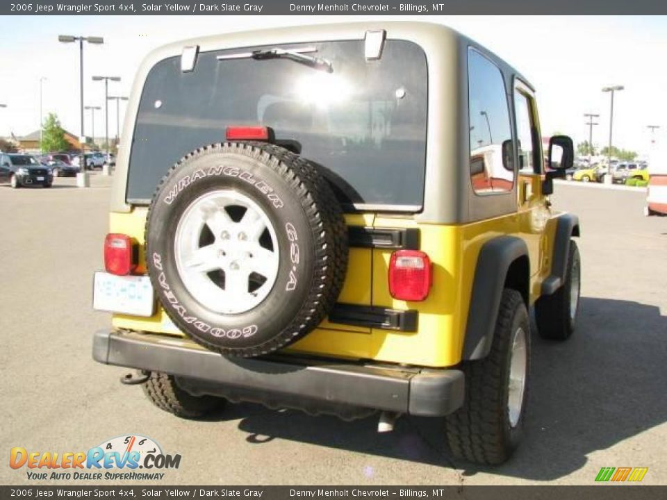 2006 Jeep Wrangler Sport 4x4 Solar Yellow / Dark Slate Gray Photo #6