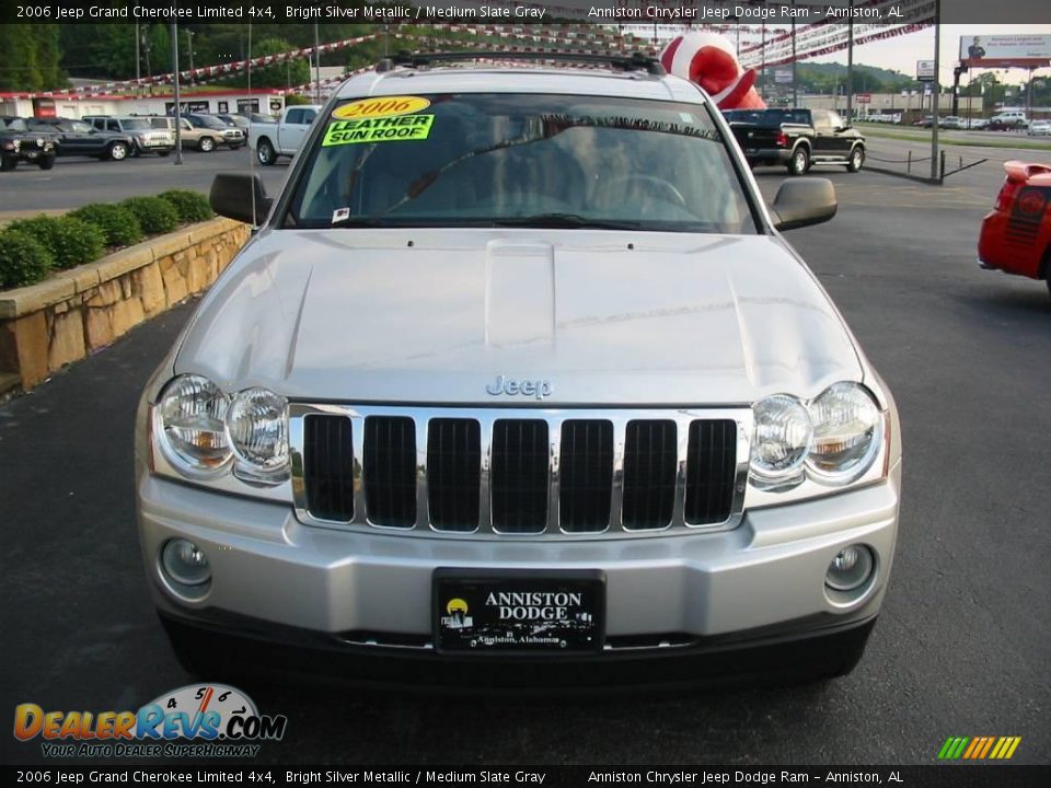 2006 Jeep Grand Cherokee Limited 4x4 Bright Silver Metallic / Medium Slate Gray Photo #3