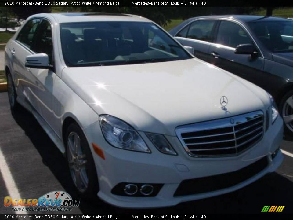 2010 Mercedes-Benz E 350 Sedan Arctic White / Almond Beige Photo #3