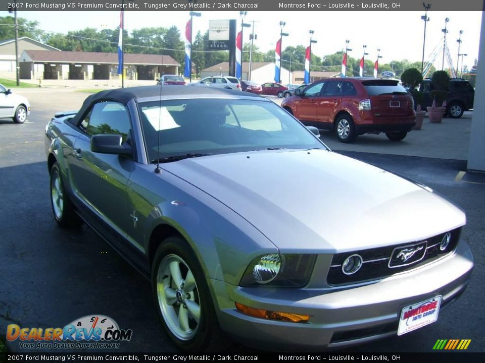 2007 Ford Mustang V6 Premium Convertible Tungsten Grey Metallic / Dark Charcoal Photo #3