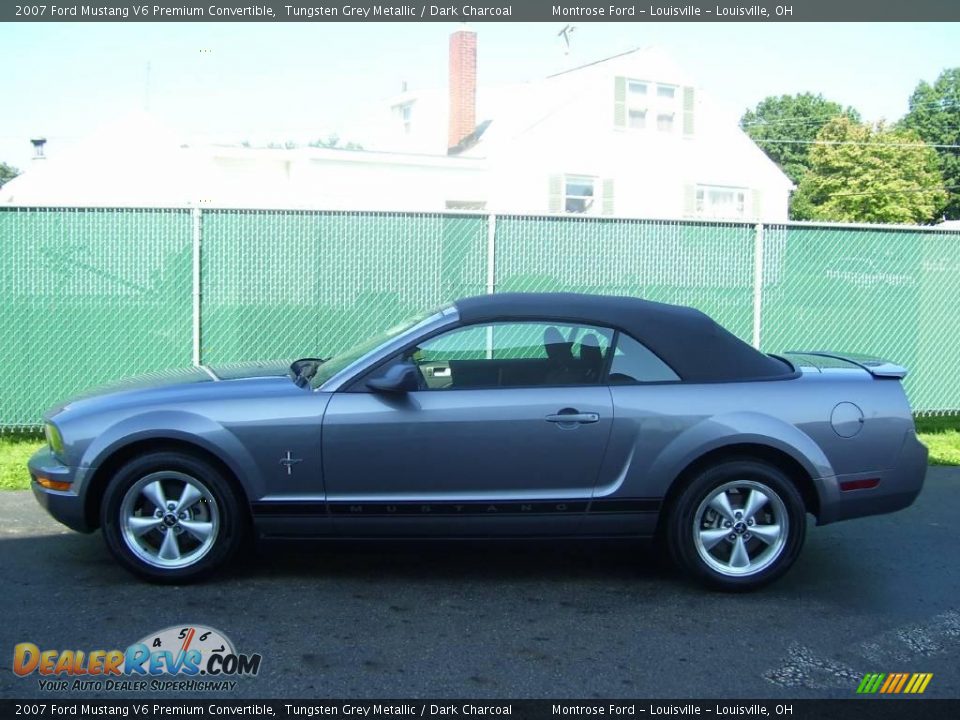 2007 Ford Mustang V6 Premium Convertible Tungsten Grey Metallic / Dark Charcoal Photo #4