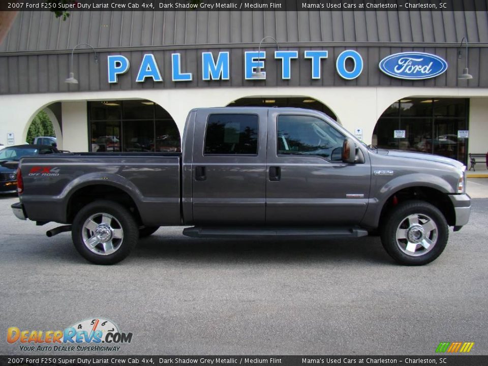 2007 Ford F250 Super Duty Lariat Crew Cab 4x4 Dark Shadow Grey Metallic / Medium Flint Photo #1