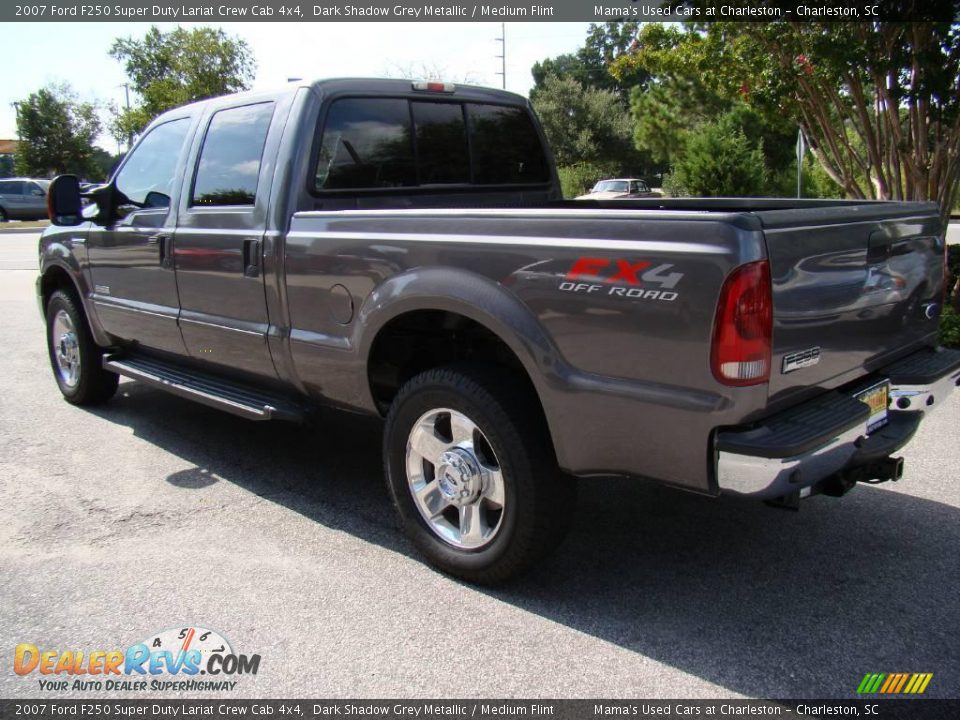 2007 Ford F250 Super Duty Lariat Crew Cab 4x4 Dark Shadow Grey Metallic / Medium Flint Photo #6