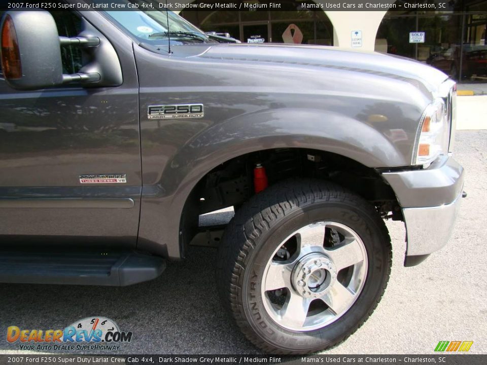 2007 Ford F250 Super Duty Lariat Crew Cab 4x4 Dark Shadow Grey Metallic / Medium Flint Photo #21