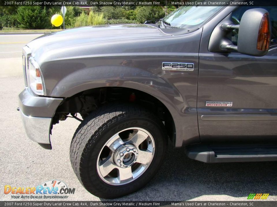2007 Ford F250 Super Duty Lariat Crew Cab 4x4 Dark Shadow Grey Metallic / Medium Flint Photo #22