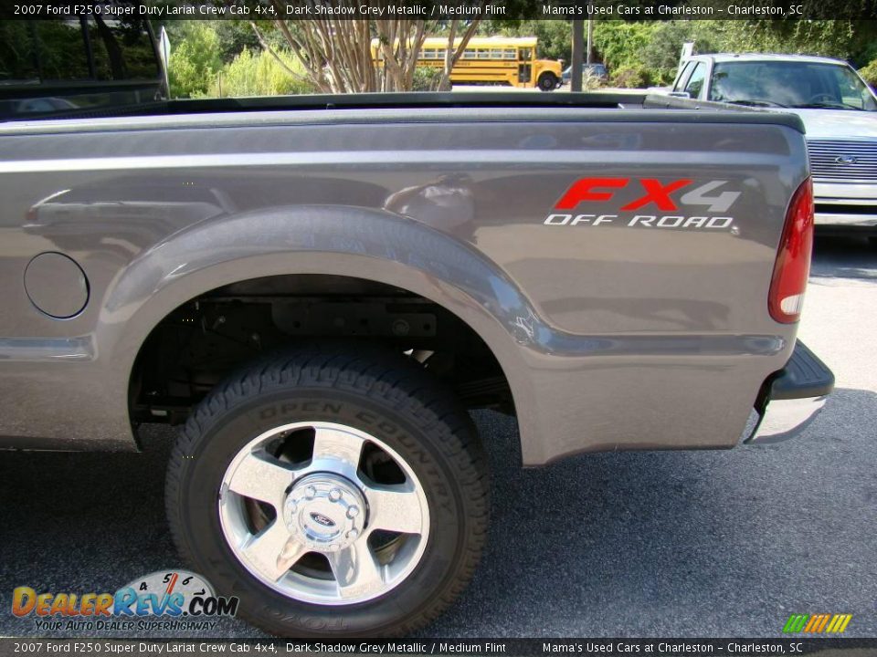 2007 Ford F250 Super Duty Lariat Crew Cab 4x4 Dark Shadow Grey Metallic / Medium Flint Photo #23