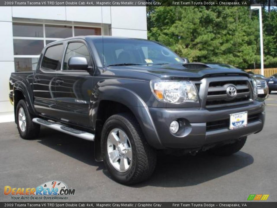 2009 Toyota Tacoma V6 TRD Sport Double Cab 4x4 Magnetic Gray Metallic / Graphite Gray Photo #7