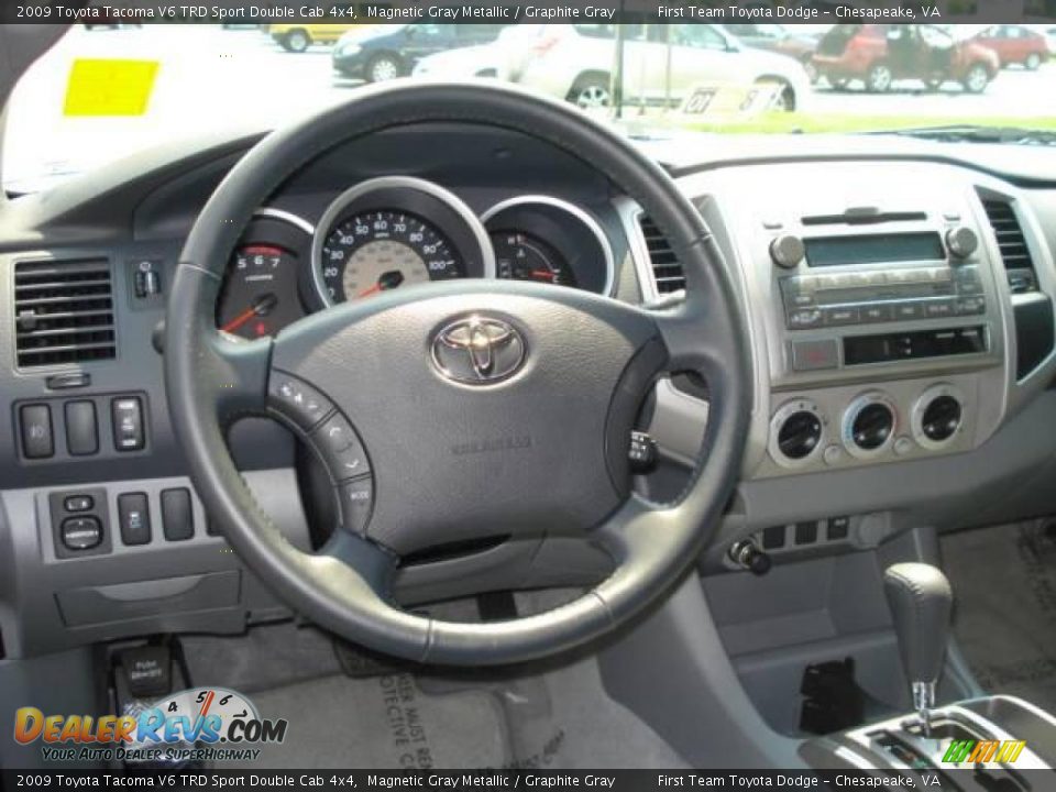 2009 Toyota Tacoma V6 TRD Sport Double Cab 4x4 Magnetic Gray Metallic / Graphite Gray Photo #12