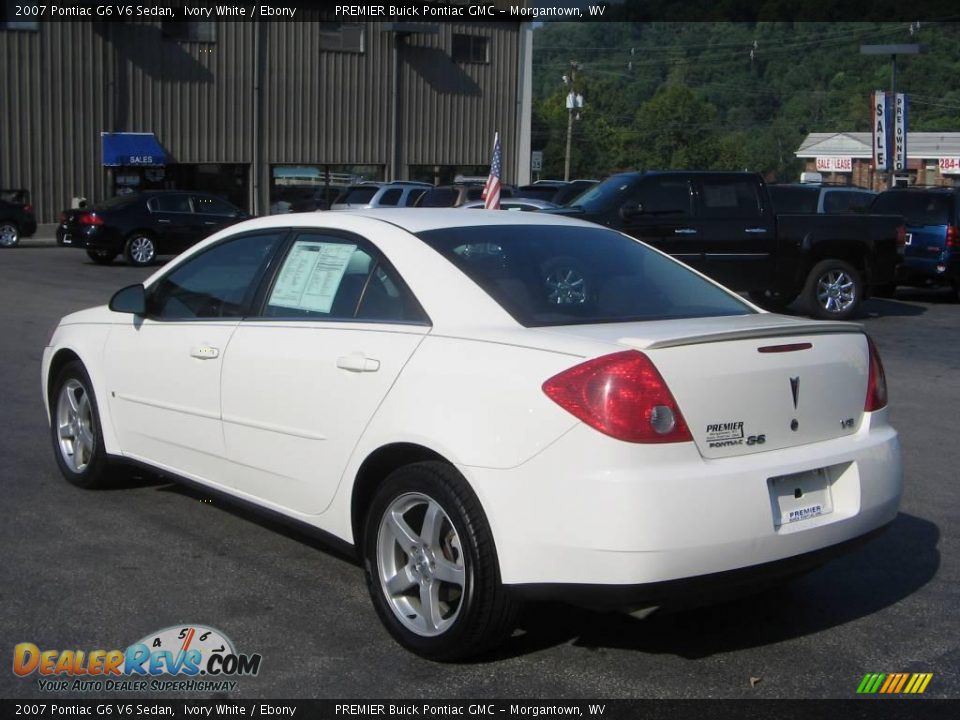 2007 Pontiac G6 V6 Sedan Ivory White / Ebony Photo #4