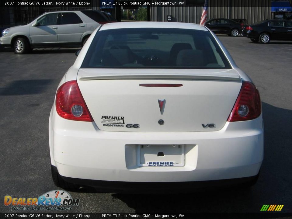2007 Pontiac G6 V6 Sedan Ivory White / Ebony Photo #5