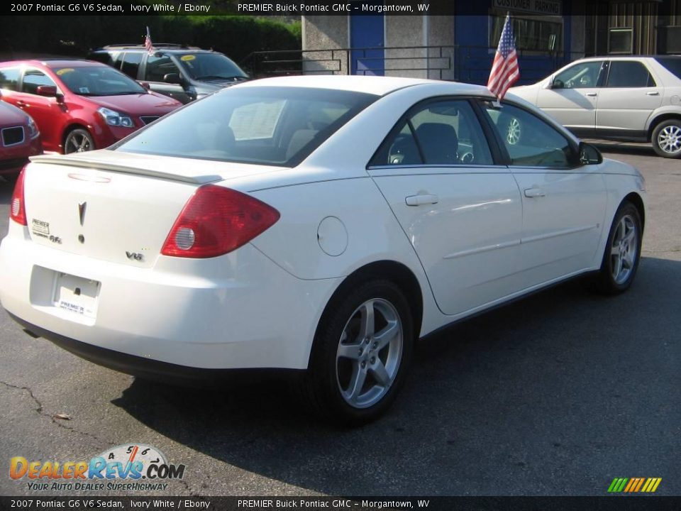 2007 Pontiac G6 V6 Sedan Ivory White / Ebony Photo #6