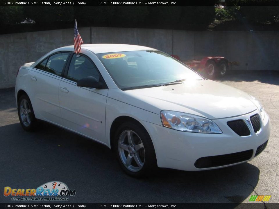 2007 Pontiac G6 V6 Sedan Ivory White / Ebony Photo #8