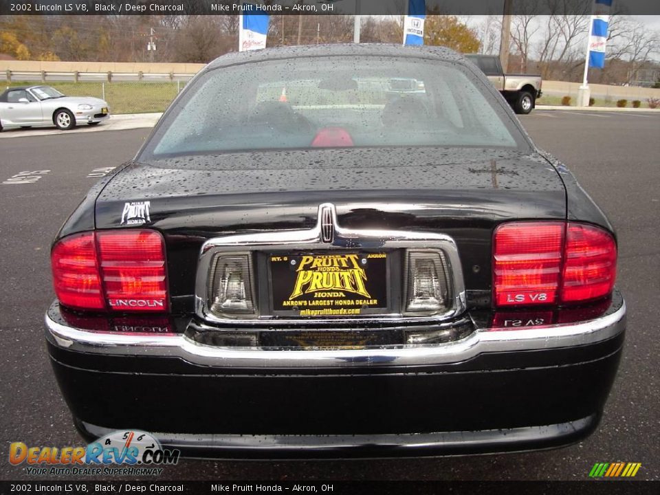 2002 Lincoln LS V8 Black / Deep Charcoal Photo #4