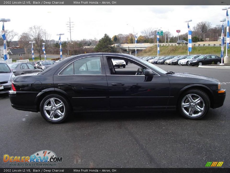 2002 Lincoln LS V8 Black / Deep Charcoal Photo #6