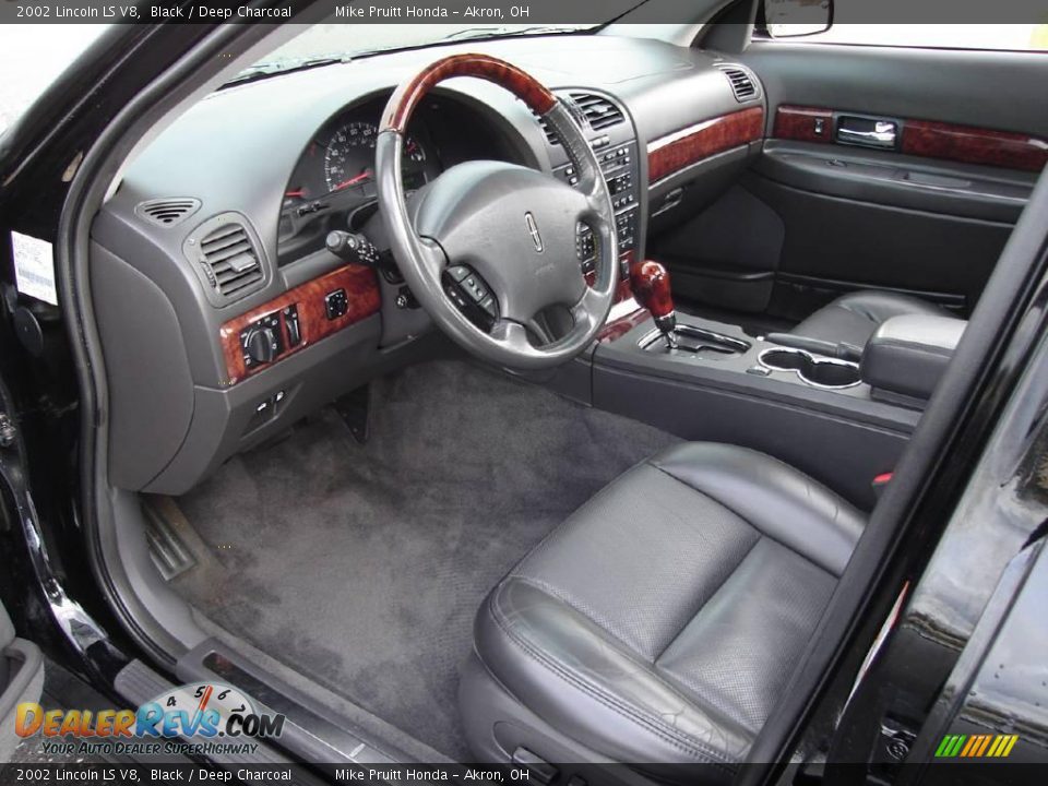 2002 Lincoln LS V8 Black / Deep Charcoal Photo #21