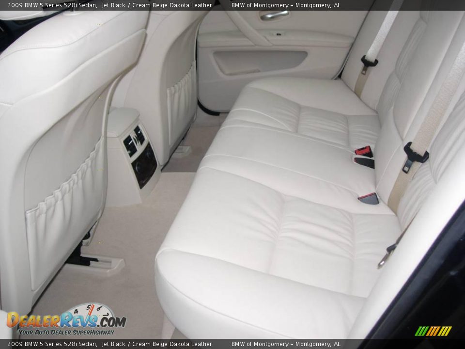 2009 BMW 5 Series 528i Sedan Jet Black / Cream Beige Dakota Leather Photo #11
