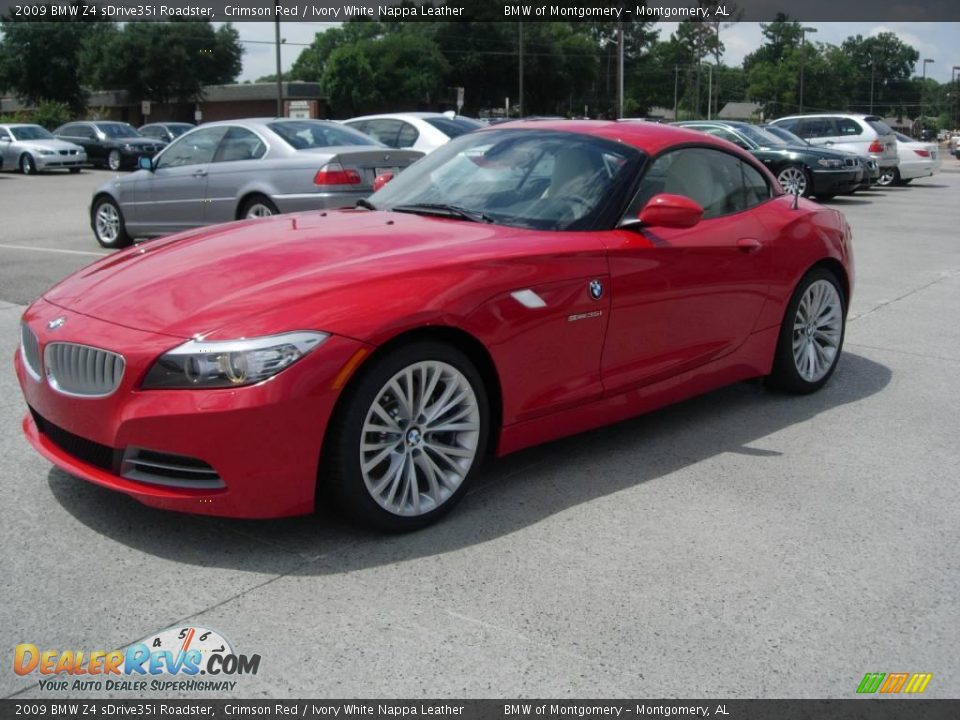 2009 BMW Z4 sDrive35i Roadster Crimson Red / Ivory White Nappa Leather Photo #1