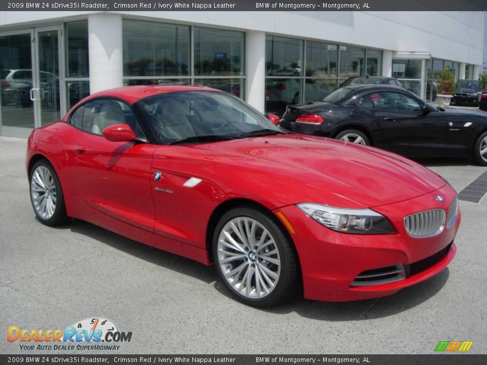 2009 BMW Z4 sDrive35i Roadster Crimson Red / Ivory White Nappa Leather Photo #2