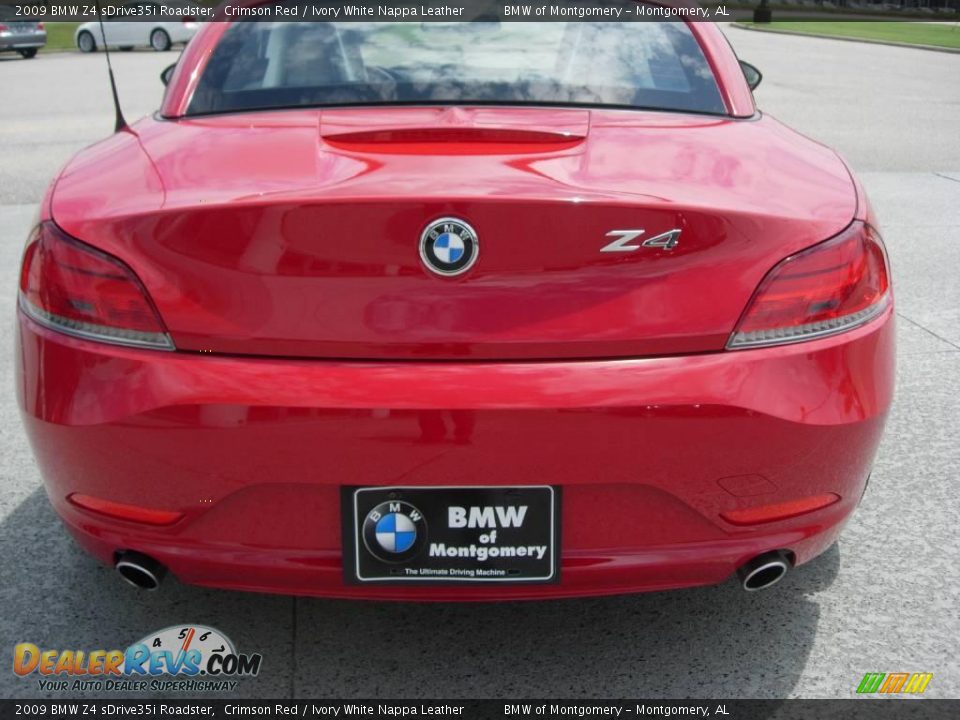 2009 BMW Z4 sDrive35i Roadster Crimson Red / Ivory White Nappa Leather Photo #10