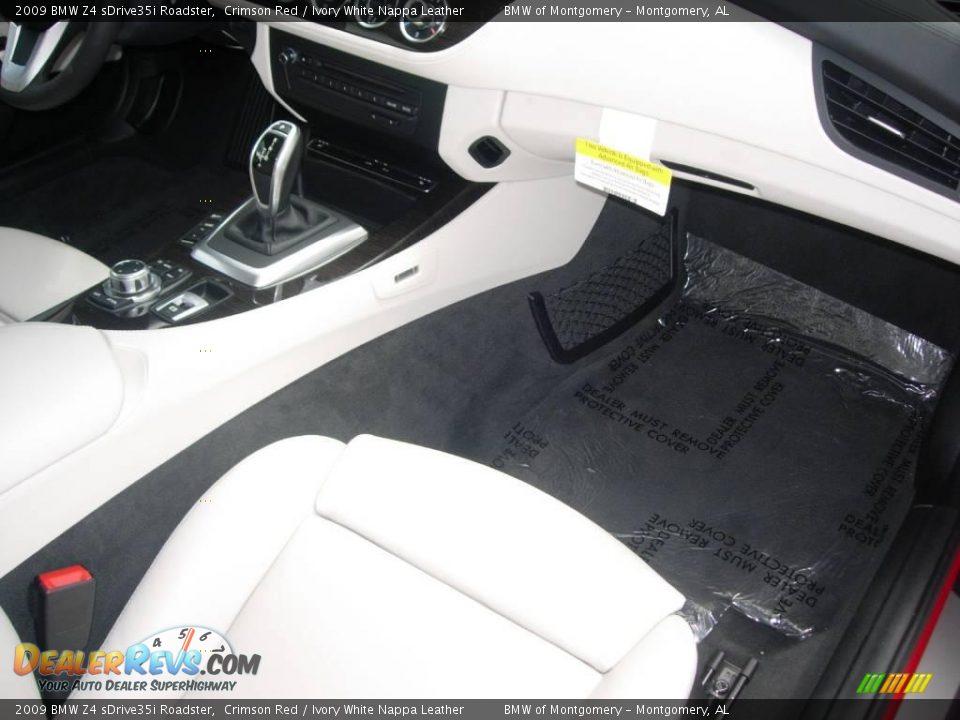2009 BMW Z4 sDrive35i Roadster Crimson Red / Ivory White Nappa Leather Photo #14