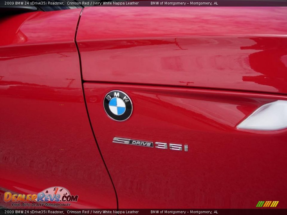 2009 BMW Z4 sDrive35i Roadster Crimson Red / Ivory White Nappa Leather Photo #18