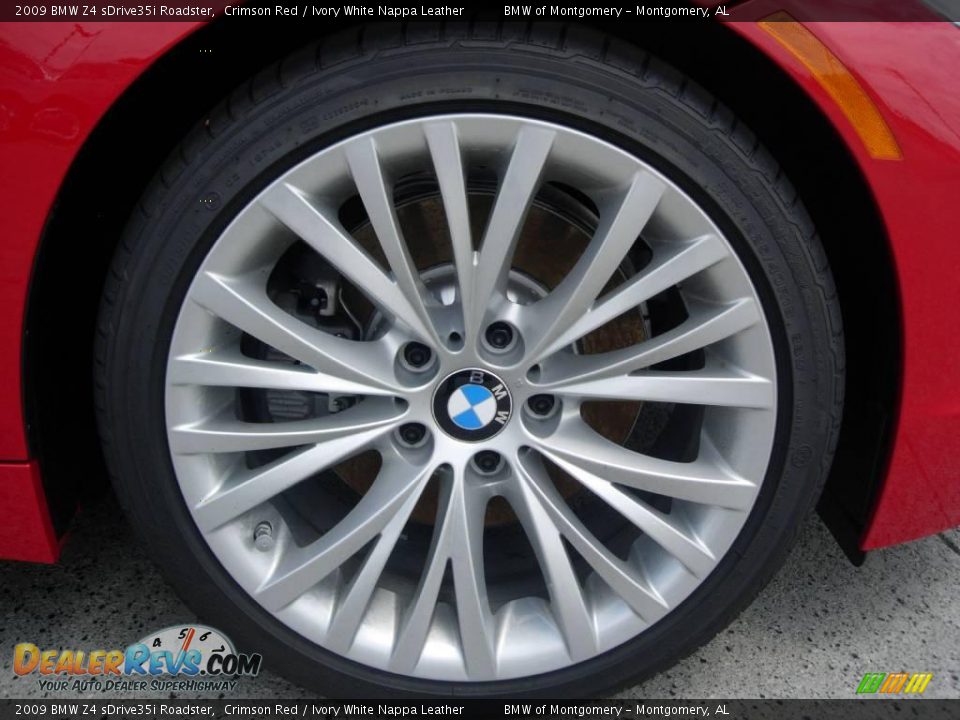 2009 BMW Z4 sDrive35i Roadster Crimson Red / Ivory White Nappa Leather Photo #22
