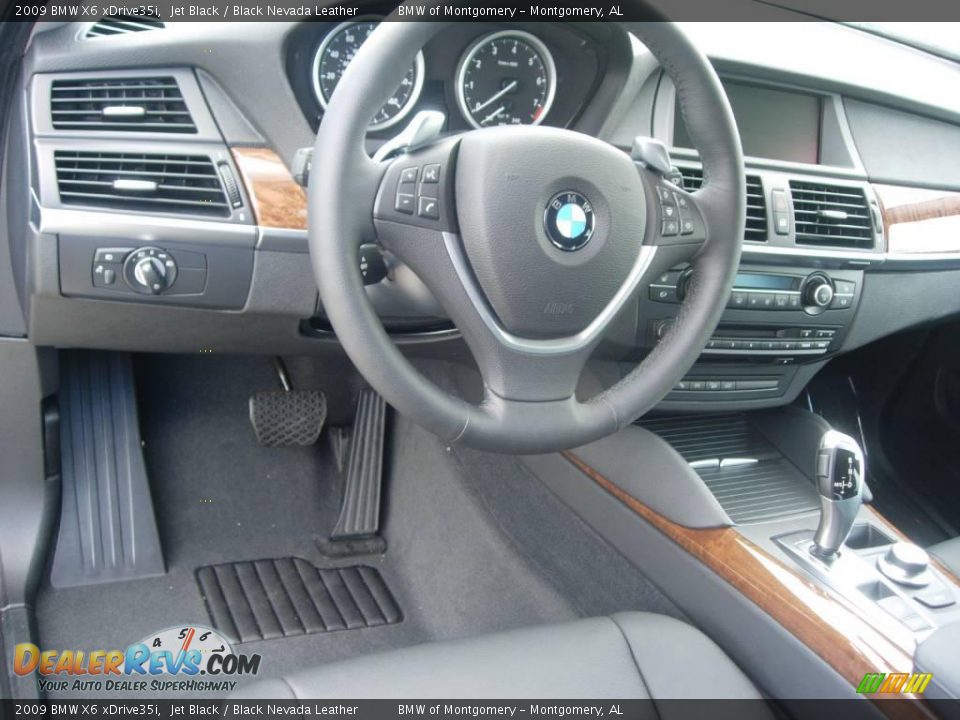 2009 BMW X6 xDrive35i Jet Black / Black Nevada Leather Photo #13