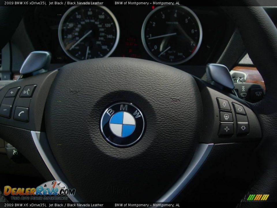 2009 BMW X6 xDrive35i Jet Black / Black Nevada Leather Photo #23