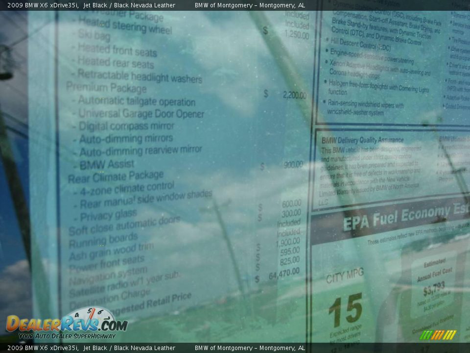 2009 BMW X6 xDrive35i Jet Black / Black Nevada Leather Photo #25