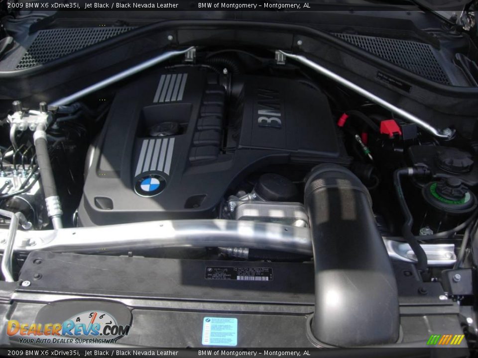 2009 BMW X6 xDrive35i Jet Black / Black Nevada Leather Photo #28