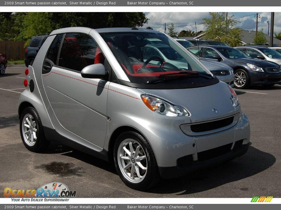 2009 Smart fortwo passion cabriolet Silver Metallic / Design Red Photo #1
