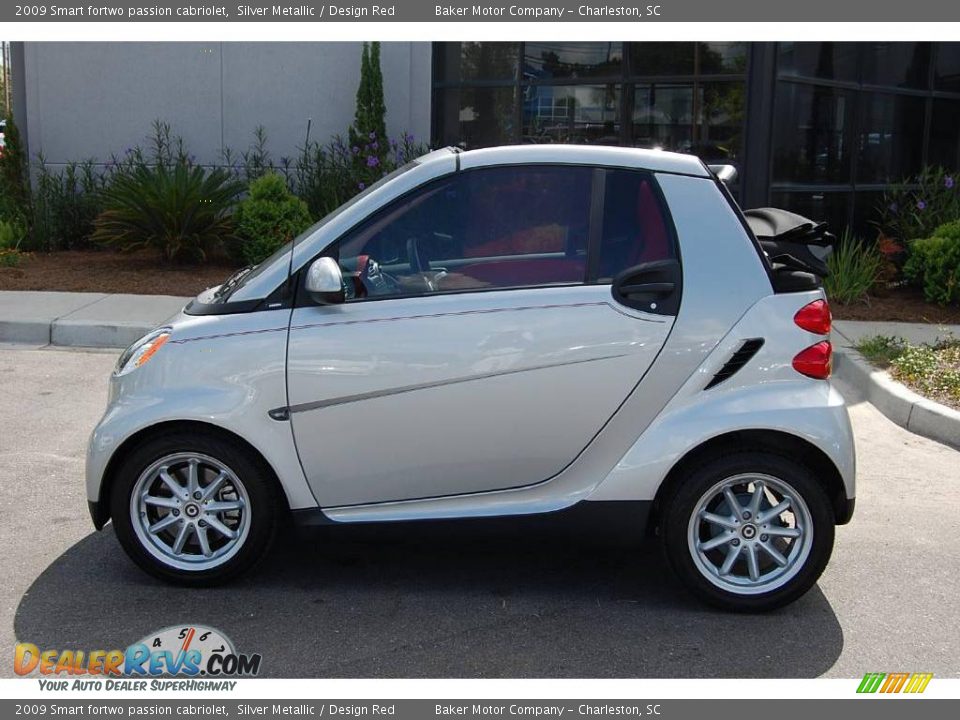 2009 Smart fortwo passion cabriolet Silver Metallic / Design Red Photo #2