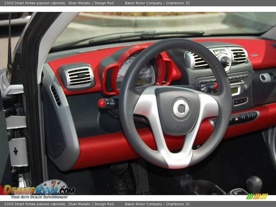 2009 Smart fortwo passion cabriolet Silver Metallic / Design Red Photo #3